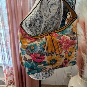 Patricia Nash First Bloom Leather Bag and Matching Wallet